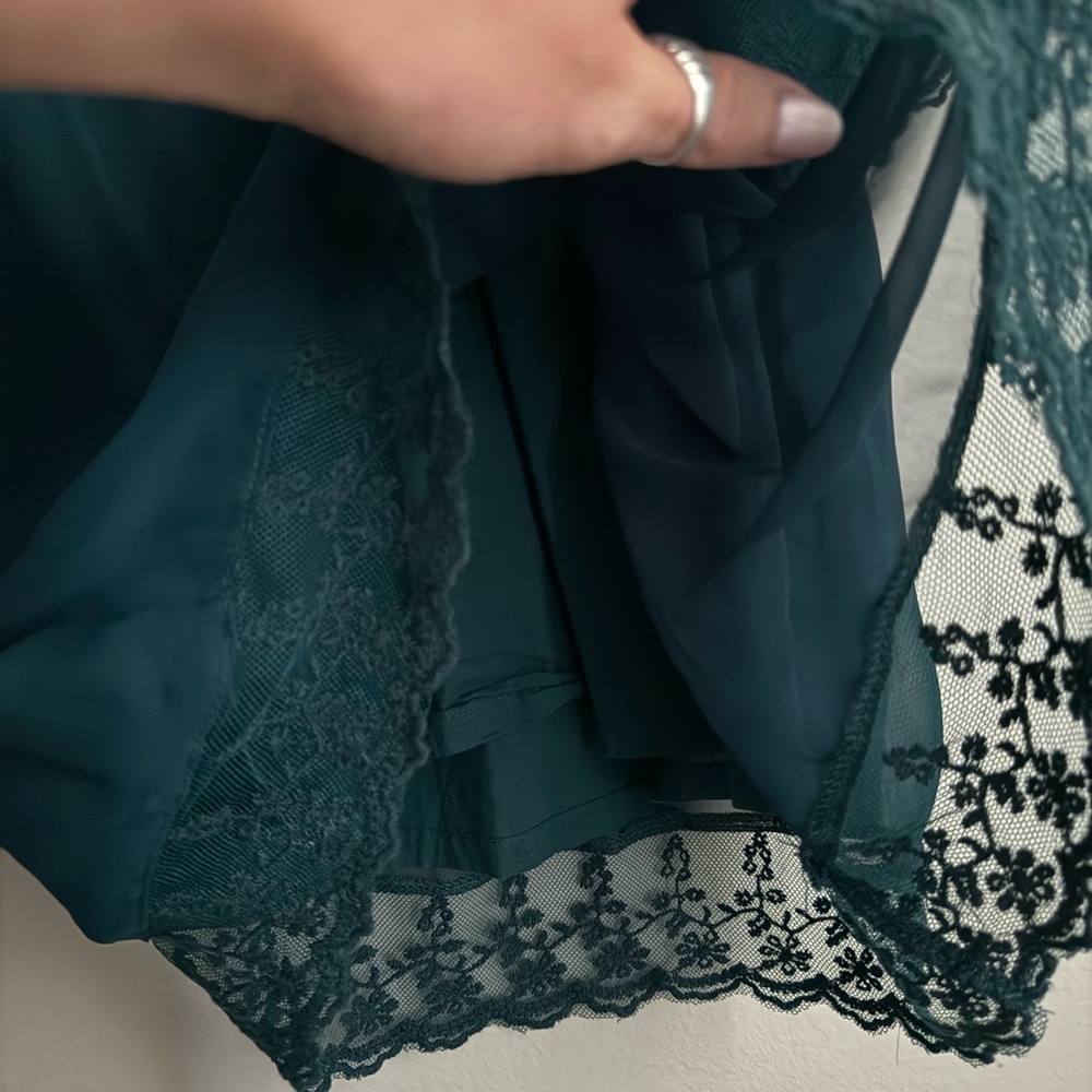 Flying Tomato Teal Embroidered mini dress - Picture 3 of 5